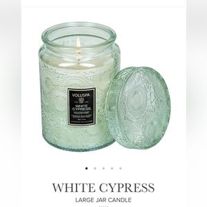 Voluspa white cypress candle NEW